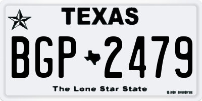 TX license plate BGP2479