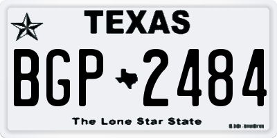 TX license plate BGP2484