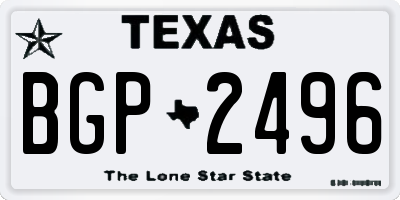 TX license plate BGP2496
