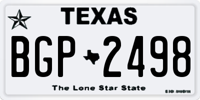 TX license plate BGP2498