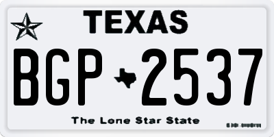 TX license plate BGP2537