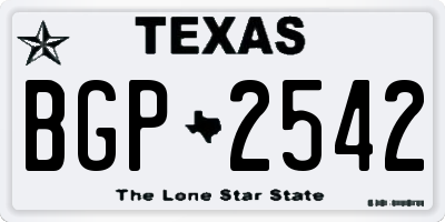 TX license plate BGP2542