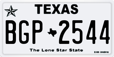 TX license plate BGP2544