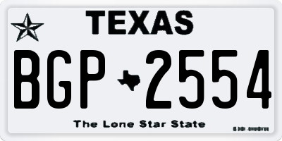 TX license plate BGP2554