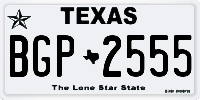 TX license plate BGP2555
