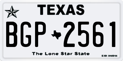 TX license plate BGP2561