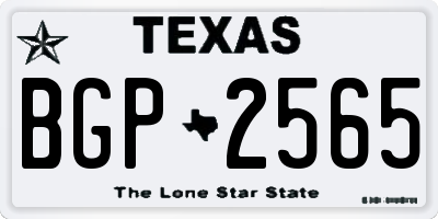 TX license plate BGP2565