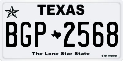 TX license plate BGP2568