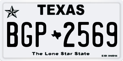 TX license plate BGP2569