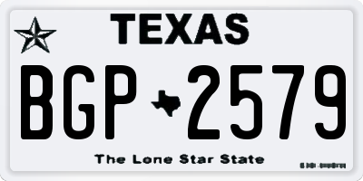 TX license plate BGP2579