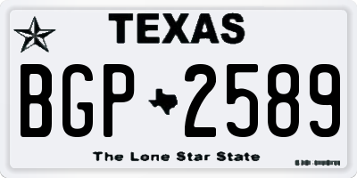 TX license plate BGP2589