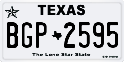 TX license plate BGP2595