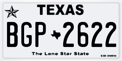 TX license plate BGP2622