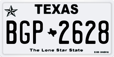 TX license plate BGP2628