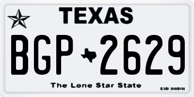 TX license plate BGP2629