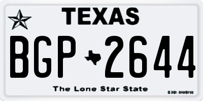 TX license plate BGP2644