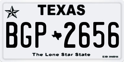 TX license plate BGP2656