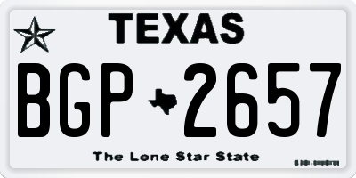 TX license plate BGP2657
