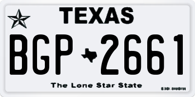TX license plate BGP2661