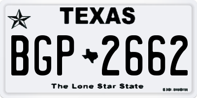 TX license plate BGP2662