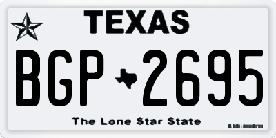 TX license plate BGP2695