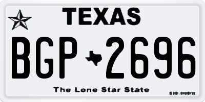 TX license plate BGP2696