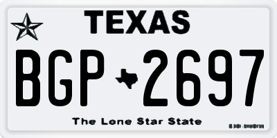 TX license plate BGP2697