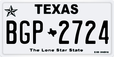 TX license plate BGP2724