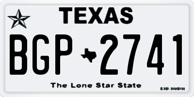 TX license plate BGP2741