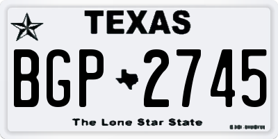 TX license plate BGP2745