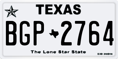 TX license plate BGP2764