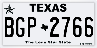TX license plate BGP2766