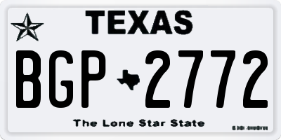 TX license plate BGP2772