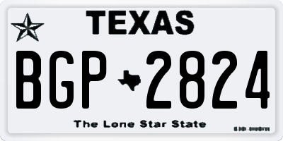 TX license plate BGP2824