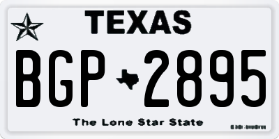 TX license plate BGP2895