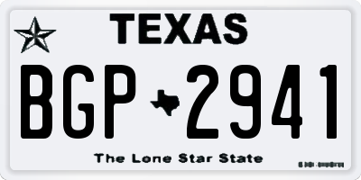 TX license plate BGP2941