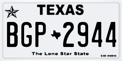 TX license plate BGP2944
