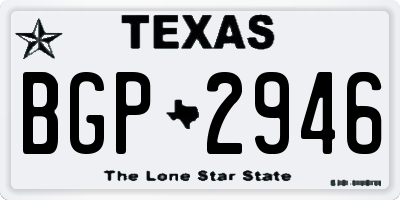 TX license plate BGP2946