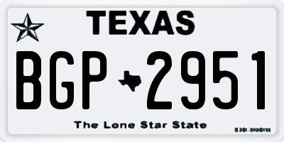 TX license plate BGP2951