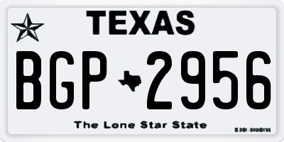 TX license plate BGP2956