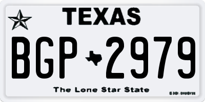 TX license plate BGP2979