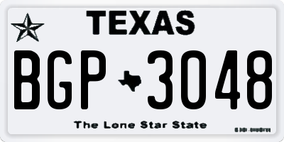 TX license plate BGP3048