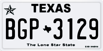TX license plate BGP3129