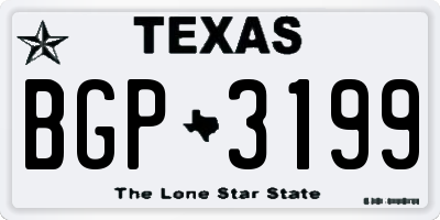 TX license plate BGP3199