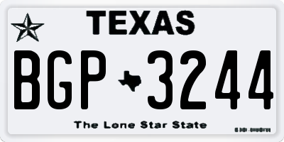 TX license plate BGP3244