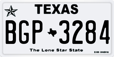 TX license plate BGP3284