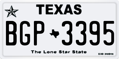 TX license plate BGP3395