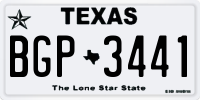 TX license plate BGP3441