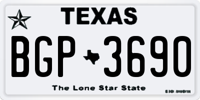 TX license plate BGP3690