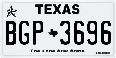 TX license plate BGP3696